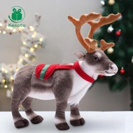 Kesoto Christmas Reindeer Plush Elk Figurines Cute Animal Decorations Plush Elk