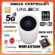 Nokia FastMile 3 5G Router Modem Wifi6 ax3600 Broadband Yes Uhome Maxis Sabah