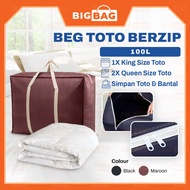 BIG BAG Beg Toto Berzip Beg Simpan Toto Bag Pillow Bag Storage Blanket Bag Beg Toto Tahan Lasak Stor