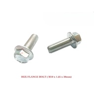 [READY STOCK] HEX FLANGE BOLT (M10 X 1.25 X 30mm)