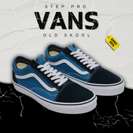 Vans Old Skool Classic Navy Blue รองเท้าผ้าใบชาย รองเท้าผ้าใบหญิง แวนส์