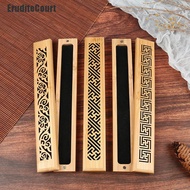 EruditeCourt~ Bamboo Wooden Incense Stick Holder Burning Joss Insence Box Burner Ash Catcher