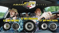 Adams Digital 6.5inch 2-Way Coaxial 250watts / 6.5inch  Mid Bass Speaker 250watts / 12inch SubWoofer /High Power Amplifier