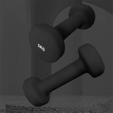 2pcs Flat Head Gym Dumbbells Anti Rolling Neoprene Yoga Dumbbell 1/2/3/4/5kg Plastic Dipped Weight T