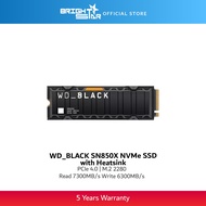 WD BLACK SN850X NVMe Gen4 SSD with Heatsink - 1TB / 2TB / 4TB