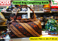 Tas Pakaian Medium / Travel Bag Kanvas / Travel Bag Kain Kanvas / Travel Bag Kanvas Motif / Travel B