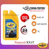 Corva Motor Pennzoil Rx 4T Engine Oil Sae 40 Gred Api Sg/Cd Oil Pennzoil Rx 4T Minyak Hitam Motor Lc