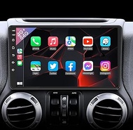 5G WiFi 4+64GB Car Radio for Jeep Wrangler JK Compass, 10.1" HD IPS Touchscreen Android 12 Head Unit with Carplay/Andriod Auto, Bluetooth GPS, FM AM USB