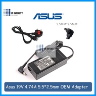 ASUS 19V 4.74A 5.5*2.5mm AC Power Supply Notebook Adapter Charger For ASUS Laptop A46C X43B A8J K52