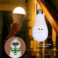 Dyfidvdo 1 Set 15/20W Battery Powered E27 LED Light Bulbs With Hook For Emergency Light USB Recharge