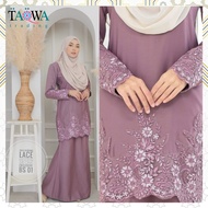 Baju Kurung Lace Moden Sulam Exclusive 2023