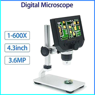 COD Mikroskop Digital 3.6MP 600X dengan Monitor & Metal Stand G600 / Mikroskop buat servis hp 600x z