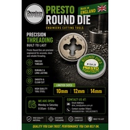 Presto made in UK 1-1/2” round dies Metric size