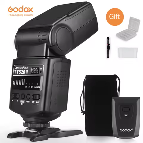 Godox TT520 II Flash TT520II with Build-in 433MHz Wireless Signal + Transmitter Kit for Canon Nikon 