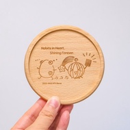 【客製化 似顏繪】實木 杯墊