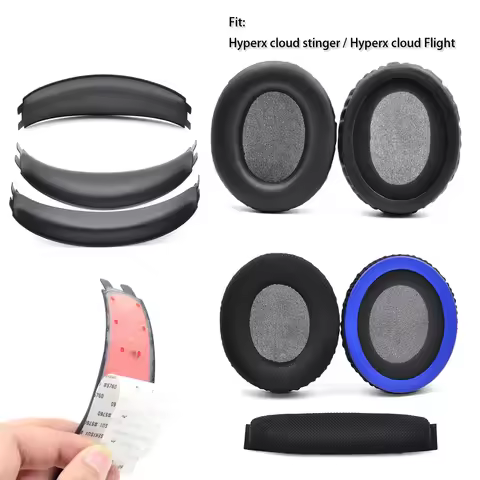 Headband Earpads Cushion for Kingston HYPERX Cloud Stinger Core Wireless 7.1 Soft Ear Pads Cover for