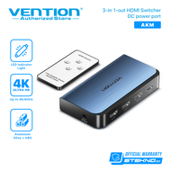 Vention 3 In 1 Out HDMI Switcher 4K HDR HDCP 2.2 Aluminium Alloy