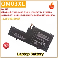 High Quality Laptop Battery OM03XL 11.55V 4935mAh for HP EliteBook X360 1030 G2 13.3" 863167-171 1B1