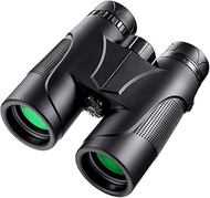 10x42 Compact Binoculars with Low Light Night Vision, Waterproof Binoculars for Birds Watching Hunting Sports - Large Eyepiece Binoculars for Adults with BAK4 FMC Lens