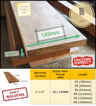 Chengal Solid Wood Timber Smooth Finish 18(T)mm × 145(W)mm = 2,3,4,5'(L)Feet Kayu Chengal