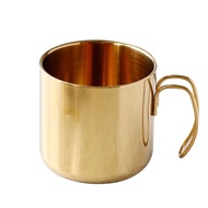 BR87-2 Gold Stainless Steel Glass With Handle 400ml. (No Cover) G7-1