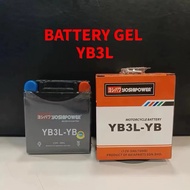 YOSHIPOWER YB3L BATTERY GEL Y110 Y100 Y125 RXZ TZM DT125 NSR TMX DAGGERRG RG SATRIA DINAMIK KRISS KH