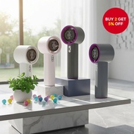 S001 2025 Portable Handheld Fan, 100 Speeds, LED Display, Rechargeable Mini Fan for Outdoor Camping 