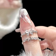 Popular Alloy Zircon Bow Rings for Girls or Bestie