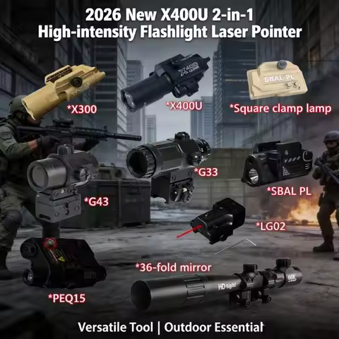 G33/G43/X300/X400U/PEQ-15/LG02 CS Game Tactical Laser Flashlight Combo 20mm Rail Airsoft Gun