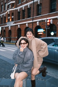 urban apparels | day wool essentials set เสื้อกันหนาว sweater+กางเกงขาสั้น+ผ้าพันคอ