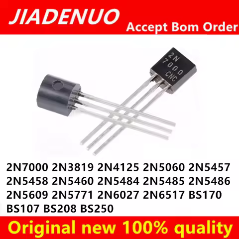 10pcs 2N7000 2N3819 2N4125 2N5060 2N5457 2N5458 2N5460 2N5484 2N5485 2N5486 2N5609 2N5771 2N6027 2N6