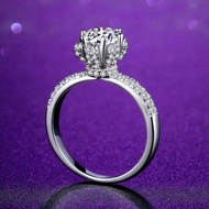 Moissanite diamond ring, 6.5mm, 8mm engagement ring GRA Kann Jewelry FY-117