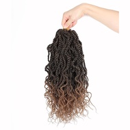8 Packs Wavy senegalese twist crochet hair 14 inch crochet braids senegalese twist Synthetic Braidin