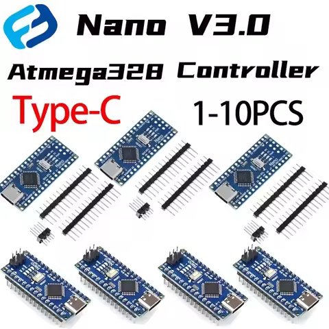 Nano 3.0 Type-C controller compatible with for Arduino nano CH340 USB driver with CABLE NANO V3.0 AT