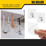 Magic Hook Kitchen Without Nails Adhesive Magic Hook for Kitchen minimum purchase 10 pcs Bathroom Bedroom From SG [H256]