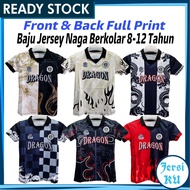JERSIKU Baju Bola Budak Naga Berkolar Kids Dragon Football Jersey Baju Jersi Naga Kanak-Kanak