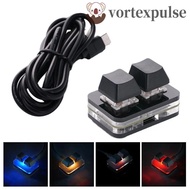 VORTEXPULSE Copy Paste Keypad, Acrylic Keypad Custom Mini 2 Key Keypad, Hot Swap Red Switch Mini Mec