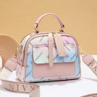 Casual Ladies Handbag Fashion One-Shoulder Diagonal Bag Flow Printed Small Square Bag