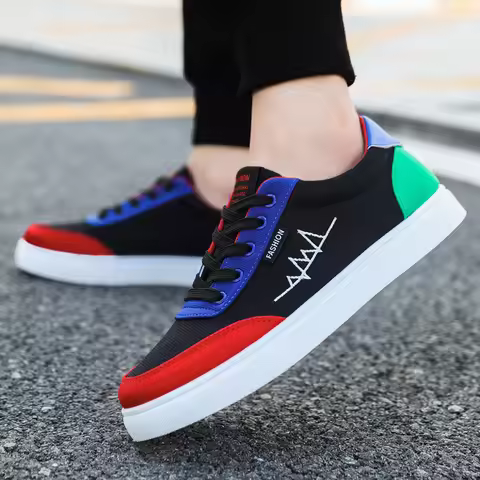 New Spring Autumn Men's Casual Canvas Shoes Versatile Low Help Student Sports Board Shoes