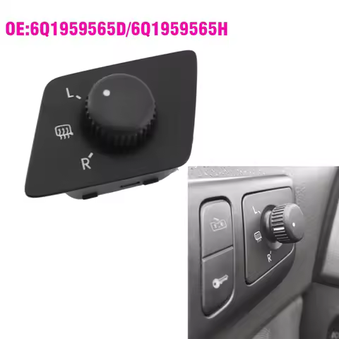 Car Adjust Knob Side Mirror Switch Replacement Accessories For VW Polo 2001-2010 6Q1959565D 6Q1 959