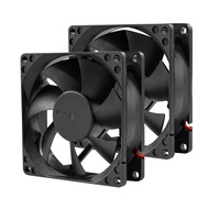 80mm DC Fan 12V Computer Fan 80mm 3.15 inch 2 Pin XH 2.54 8025 High Performance Cooling Fan 3000RPM 