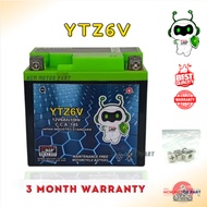 SC64 YTZ6V SEALED BATTERY {100% ORIGINAL} 12V6AH/10HR Bateri motor RS150 V1 V2 V3 RSX VARIO150 ADV15