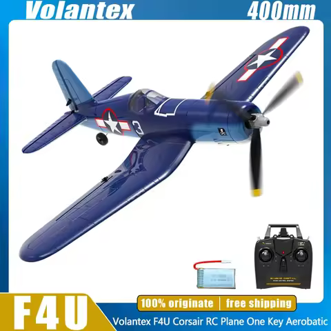 Volantex F4U Corsair Rc Plane Rc Aircraft With One Key Aerobatic 4ch 400mm Wingspan Epp Foam RTF Fig