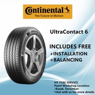 CONTINENTAL UltraContact UC6 15 16 18 inch Tyre Tayar Tire (Free Installation/ Delivery)