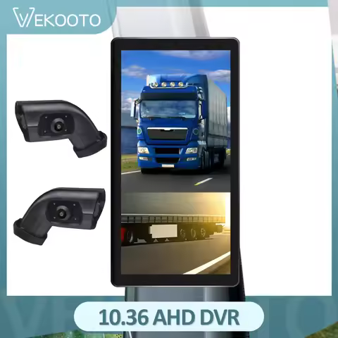 10.36"Bus Truck Electronic Rearview Mirror DVR System H.265 Recorder Monitor 2 Channel bsd AHD Side 