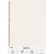 Klong A4 notebook with dashed horizontal lines 100 sheets 100gsm refill paper 30 holes A4 ms 527