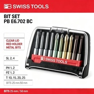PB Swiss Tools 11PCS PrecisionBits E6 Screwdriver Bit Set with Portable Storage Box Standard 1/4" E6