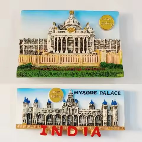 India Souvenirs Bangalore Fridge Magnets Goa Mumbai Mysore Palace Ganesha Ganapati Fridge Stickers H