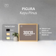 30X30CM PINE WOOD PHOTO FRAME / PHOTO FRAME AESTHETIC FRAME