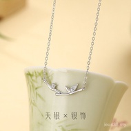 Bamboo Niche Chinese Style Necklace Clavicle Chain Autumn Winter High-End Elegant Design Female S999